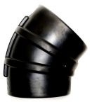 Rubber Elbow 5.5" ID X 45 Degree with Ribs