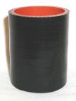 Silicone Sleeve 2" ID X 3" Long - Gloss Black
