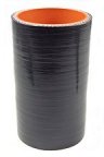 Silicone Sleeve 2" ID X 4" Long - Gloss Black