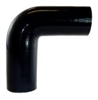 Silicone Reducing Elbow 90 Degree 2.25" to 2" ID Gloss Black