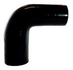 Silicone Reducing Elbow 90 Degree 2.5" to 2" ID Gloss Black