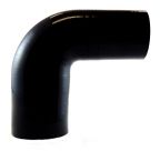 Silicone 90 Degree Reducing Elbow 3" to 2.5" ID Gloss Black