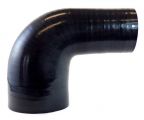 Silicone Reducing Elbow 90 Degree 3.5" to 2.5" Gloss Black