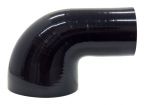 Silicone 90 Degree Reducing Elbow 4" to 2.5" ID Gloss Black
