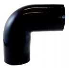Silicone Reducing Elbow 90 degree 3.25" to 3" ID Gloss Black