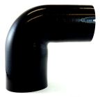 Silicone 90 Degree Reducing Elbow 3.5" to 3" ID Gloss Black