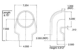 5" ID to 4" ID - Cobra Head Reducing - Rubber