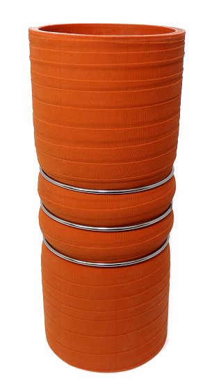 3" ID X 8" Long - Matte Red - Aramid  500 Degrees