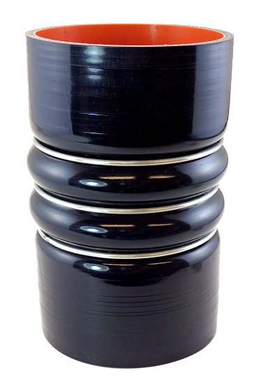 3" ID 4-Ply Reinforced Silicone Hose – 6" Length, Straight Coupler For Charge Air Cooler – Black