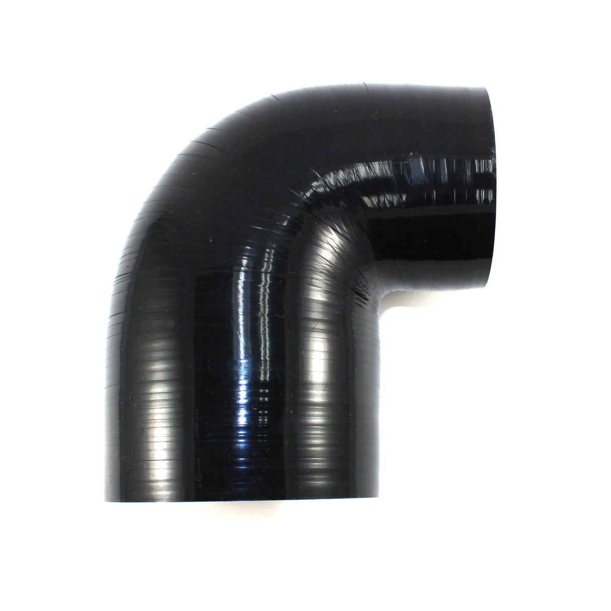 4" to 3" ID Gloss Black - One Short Leg and Short Radius