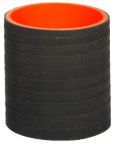 Silicone Sleeve 2-1/2" ID X 3" Long -3-ply Aramid - Matte Black