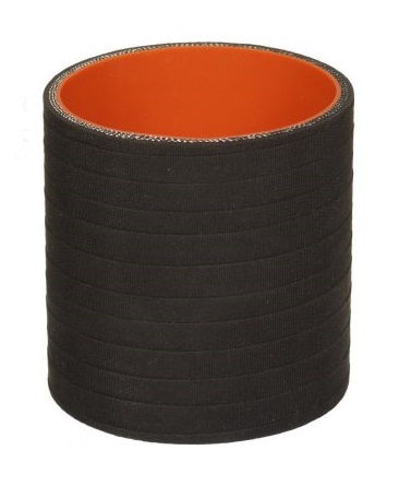 Silicone Sleeve 2-5/8" ID X 3" Long -3-ply Aramid - Matte Black