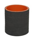 Silicone Sleeve 2.5" ID X 3" Long - Matte Black - Aramid 500 Degree