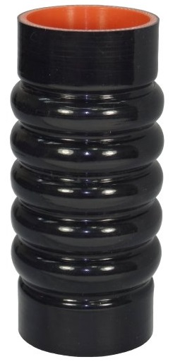 VIBRANT PERFORMANCE 4Ply Aramid Reiforced CAC Hose (HOT SIDE), 5" ID, 7" Length, Gloss Black