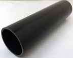 Silicone Sleeve 3" ID X 12" Long - Gloss Black - Black Liner