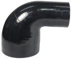 Silicone 90 Degree Reducing Elbow 5" to 3" ID Gloss Black