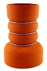 Reducing Charge Air Cooler Hose 4" ID to 3" ID X 6" Long - Matte Red 500F