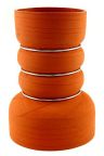 Reducing Charge Air Cooler Hose 4" ID to 3" ID X 6" Long - Matte Red - Aramid 500 Degrees