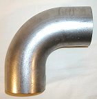 Aluminized Steel Elbow 3.5" OD X 90 Degree Short Radius
