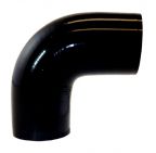 Silicone Elbow 2.25" ID X 90 Degree - Gloss Black, Short Legs