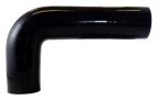 Silicone Elbow 2.5" ID X 90 Degree - Gloss Black - One Long Leg