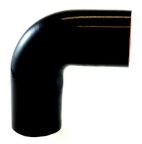 Silicone Elbow 2.75" ID X 90 Degree - Gloss Black