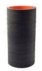 Silicone Sleeve 2.5" ID X 6" Long - Matte Black - Aramid