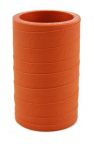 Silicone Sleeve 1.5" ID X 3" Long - Matte Red - Aramid 500 Degree