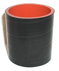Silicone Sleeve 2.5" ID X 3" Long - Gloss Black