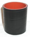 Silicone Sleeve 2.5" ID X 3" Long - Gloss Black