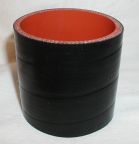 Silicone Sleeve 2.75" ID X 3" Long - Gloss Black
