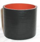Silicone Sleeve 3" ID X 3" Long - Gloss Black
