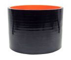 Silicone Sleeve 4" ID X 3" Long - Gloss Black