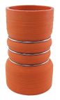 Reducing Charge Air Cooler Hose 3.5" ID to 3" ID X 6" Long - Matte Red - Aramid 500 Degrees