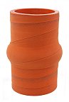 Silicone Hump Hose 2" ID X 4" Long Matte Red 500F