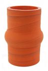 Silicone Hump Hose 2" ID X 4" Long - Matte Red - Aramid 500F