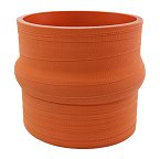 Silicone Hump Hose 4" ID X 4" Long Matte Red 500F