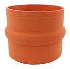 Silicone Hump Hose 4.5" ID X 4" Long Matte Red 500F