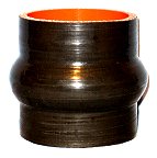 Silicone Hump Hose 2.5" ID X 3" Long - Gloss Black