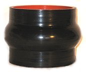 Silicone Hump Hose 3.5" ID X 3" Long - Gloss Black