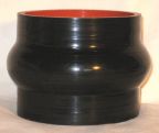 Silicone Hump Hose 3.5" ID X 3" Long - Gloss Black