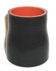 Silicone Reducing Sleeve 2.5" ID to 2" ID - Gloss Black