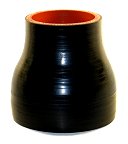 Silicone Reducing Sleeve 3" ID to 2" ID - Gloss Black