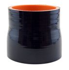 Silicone Reducing Sleeve 2.5" ID to 2.25" ID - Gloss Black - Short Version