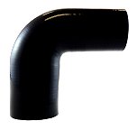 Silicone Reducing Elbow 90 Degree 2.5" to 2.75" ID Gloss Black