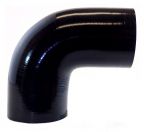 Silicone Reducing Elbow 90 degree 3.12" to 3" ID Gloss Black