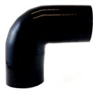 Silicone 90 Degree Reducing Elbow 3.5" to 3.25" ID Gloss Black